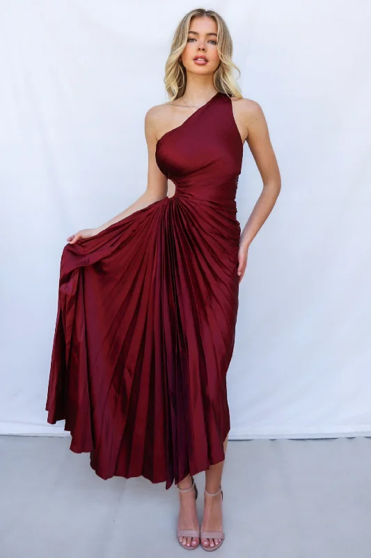 Zip-Up DressFinnley Formal Dress - Wine