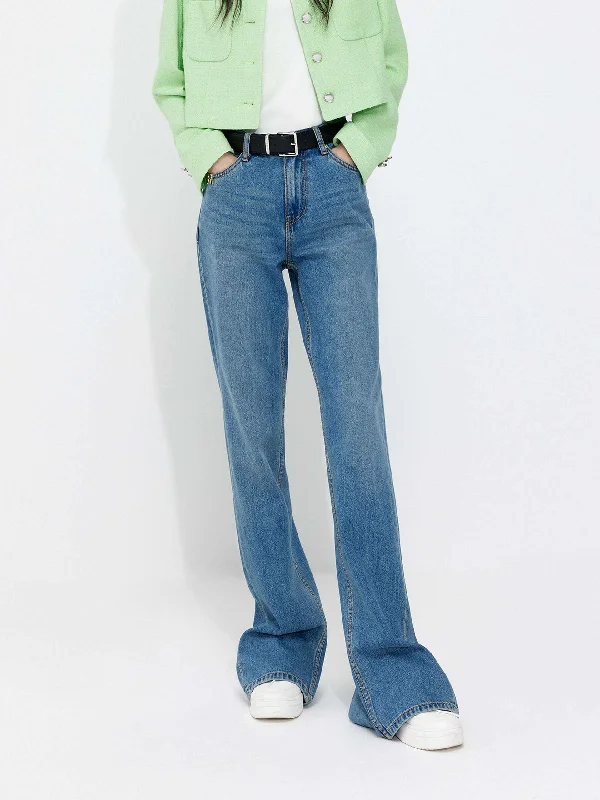 Latest Designer Men's JeansBack Slit Straight Jeans