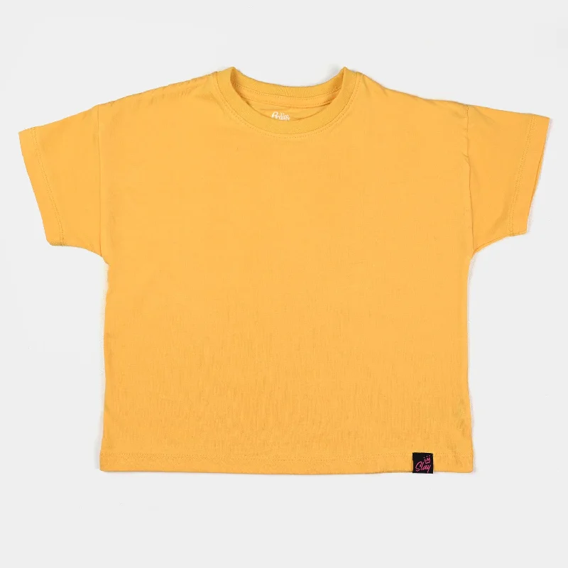 Men's Shirts with Custom MonogramsGirls Lycra Jersey T-Shirt H/S Basic -Citrus