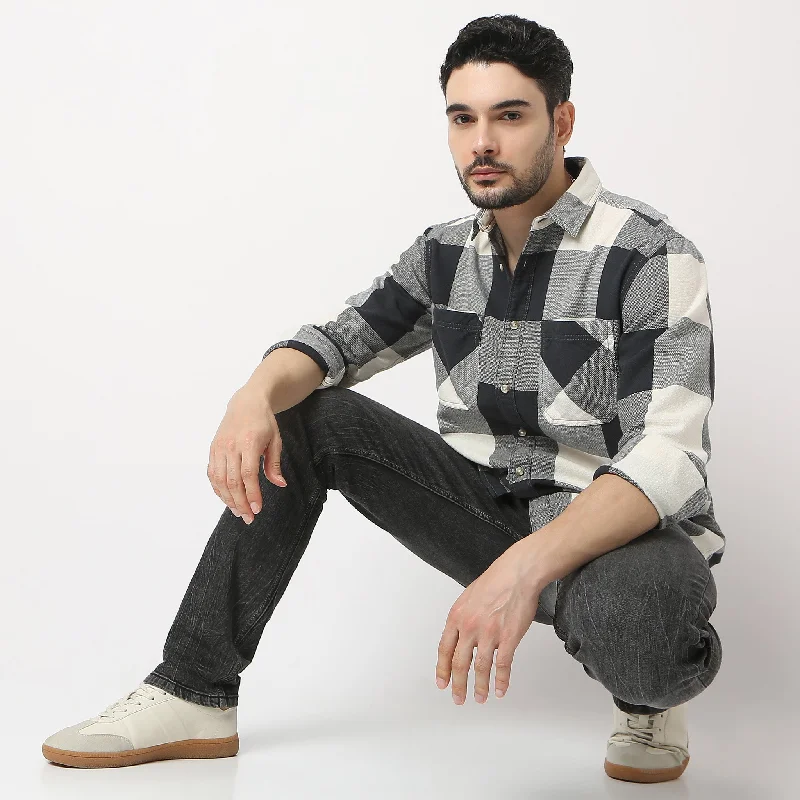 Men's Hunting Shirts for Camouflage and ComfortMoodᵉˣ Shirts - Raw Cotton Yarn Dyed Bold Checks - Regular Fit Men's Hunting Shirts for Camouflage and ComfortMoodᵉˣ Shirts - Raw Cotton Yarn Dyed Bold Checks - Regular Fit