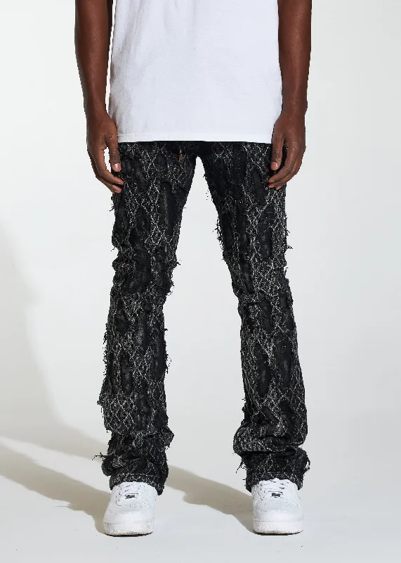 Modern Men's JeansKai Stacked Flare Denim (Black)