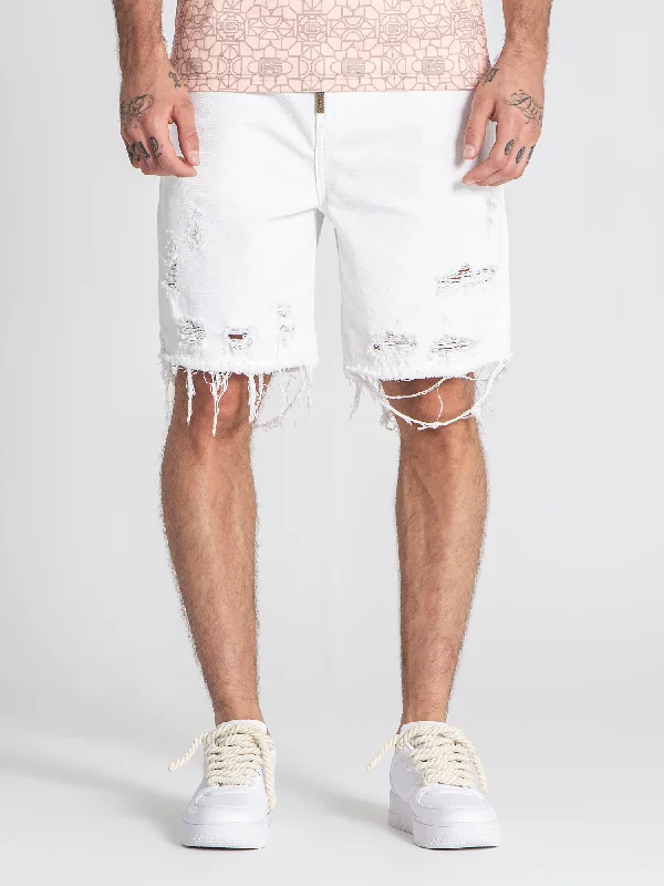 Men's Work Pants for Durability and ComfortWhite Rebel Denim Shorts