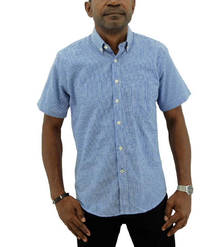 Men's Patterned Dress Shirts for a Unique Twist20C790, Jordache, Men's S/S Shirt- Plaid- (S-XL)