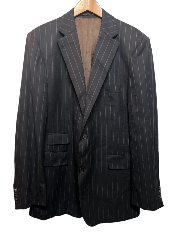 Men's Coats for WorkSOR Mens Black Pinstripe Blazer (Size L)
