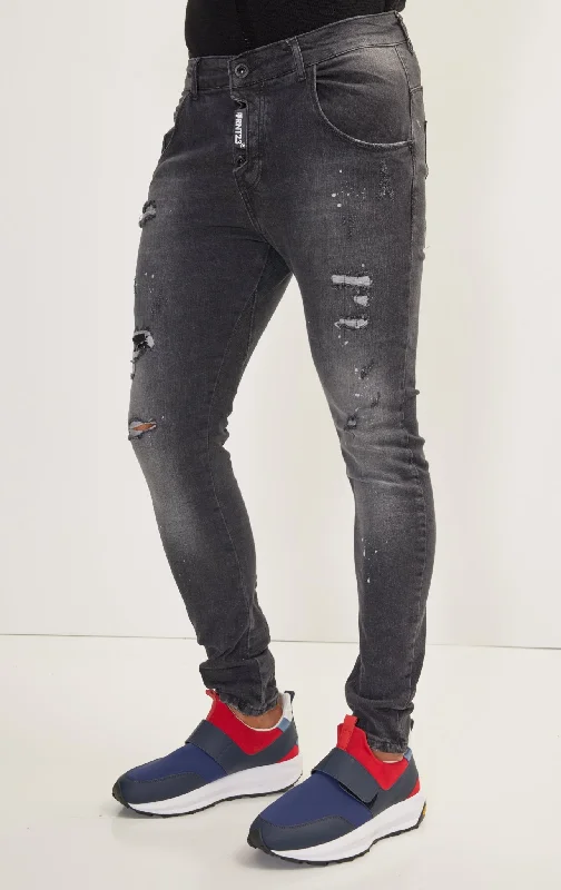 Workwear Men's JeansSlim-Fit Casual Jeans - Anthracite