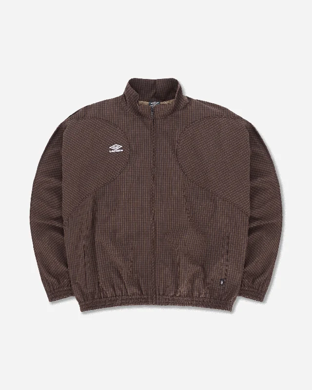 Fashionable Men's Denim JacketsMen's Mini Check Track Jacket Brown