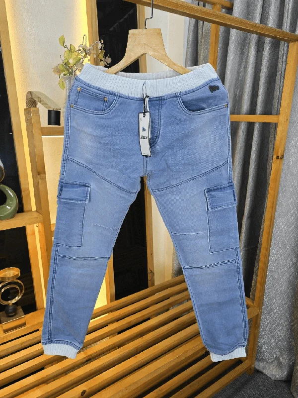 Men's Straight-Leg JeansMensoo Pocket Rib Jeans Sky