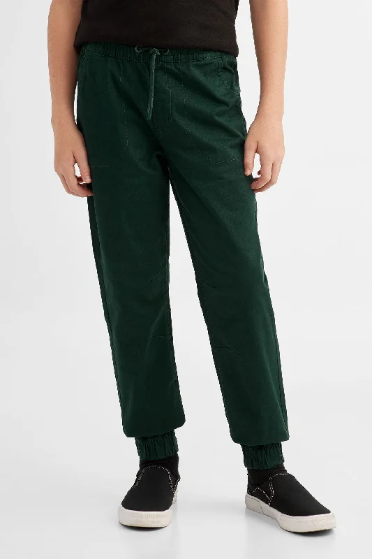 Men's Jeans with Elastic WaistbandsDuos futés, Pantalon jogger en Twill, 2/50$ - Ado garçon