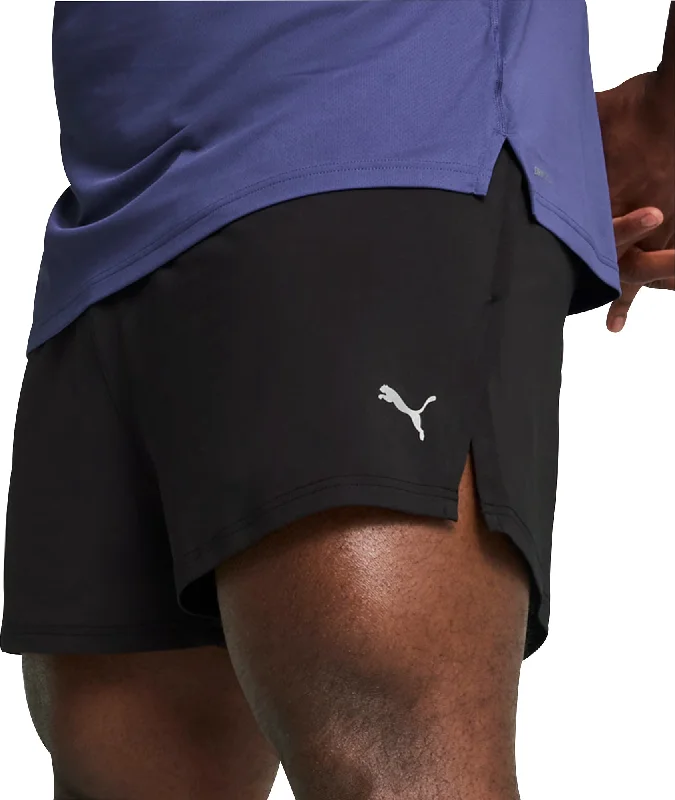 Men's Sweatpants for LoungingPuma Knit 3 Inch Mens Split Running Shorts - Black