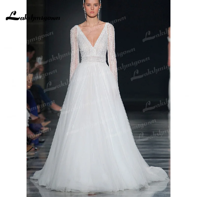 Nursing DressRoycebridal Gorgeous Lace Wedding Dress with Long Sleeves V Neck Appliqued Off White Bridal Gown Princess Vestido de Novia Nursing DressRoycebridal Gorgeous Lace Wedding Dress with Long Sleeves V Neck Appliqued Off White Bridal Gown Princess Vestido de Novia