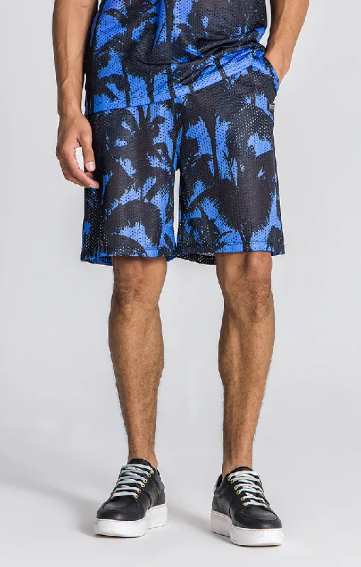Men's Pants with Flat-Front DesignsMulticolor Palms Shorts
