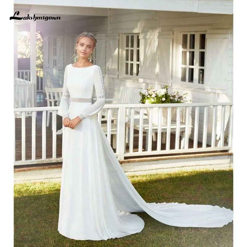 women's satin dressesRoycebridal Lakshmigown Chiffon Boho Wedding Dress 2024 long sleeves white ivory Bridal Gown Sexy Beach Wedding Dress vestido de casamento women's satin dressesRoycebridal Lakshmigown Chiffon Boho Wedding Dress 2024 long sleeves white ivory Bridal Gown Sexy Beach Wedding Dress vestido de casamento