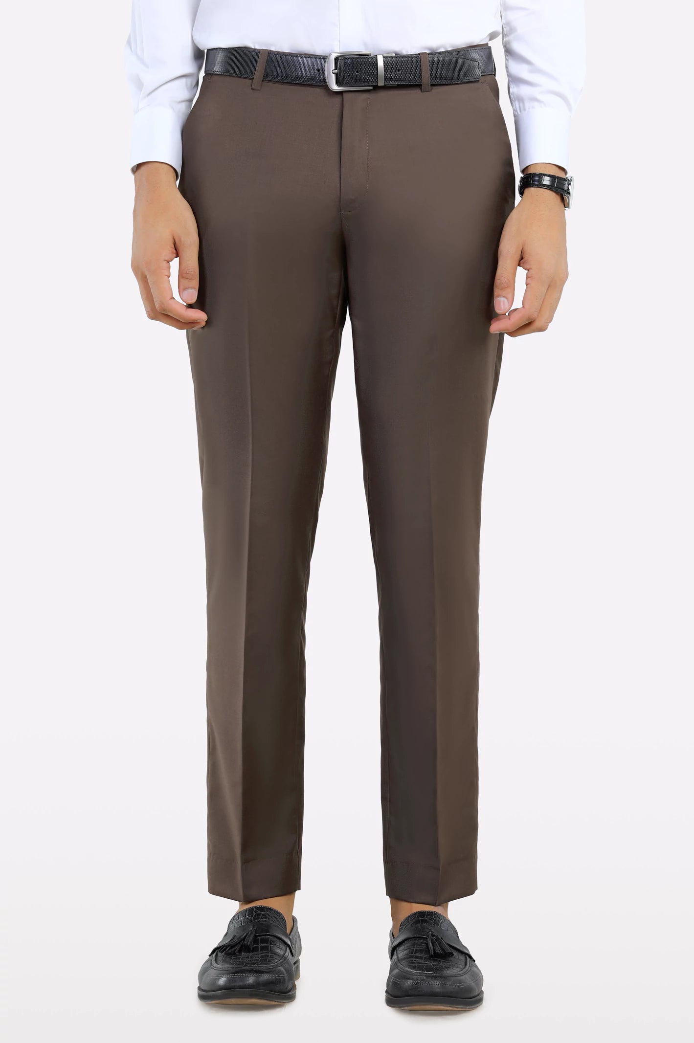 women's affordable dressesBrown Smart Fit Formal Trouser