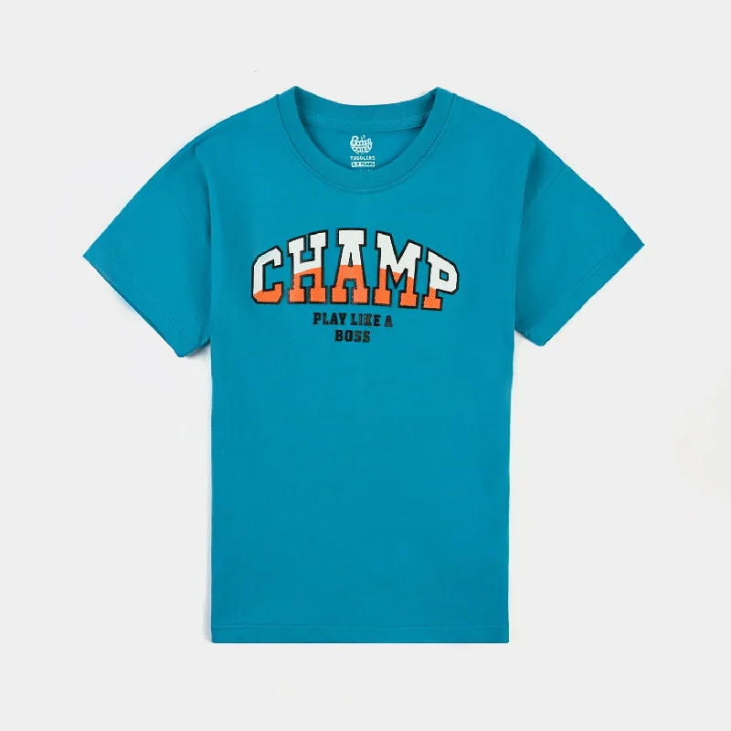 Men's Shirts with Hidden ButtonsBoys Cotton Jersey T-Shirt H/S Champ