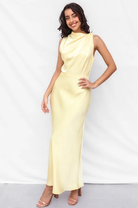Cut-Out DressVianna Formal Dress - Yellow