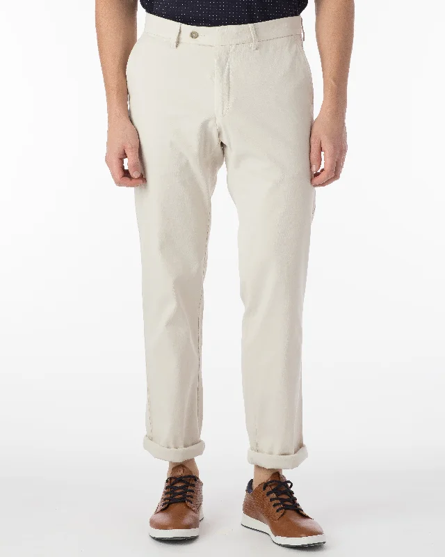 Men's Patterned Pants with Geometric DesignsBallin Pants - Atwater Pima Twill - Bone