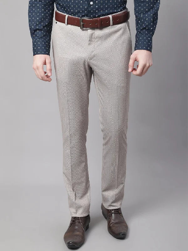 Layered Men's OverallsMen's Formal Flat front Fawn  Trousers