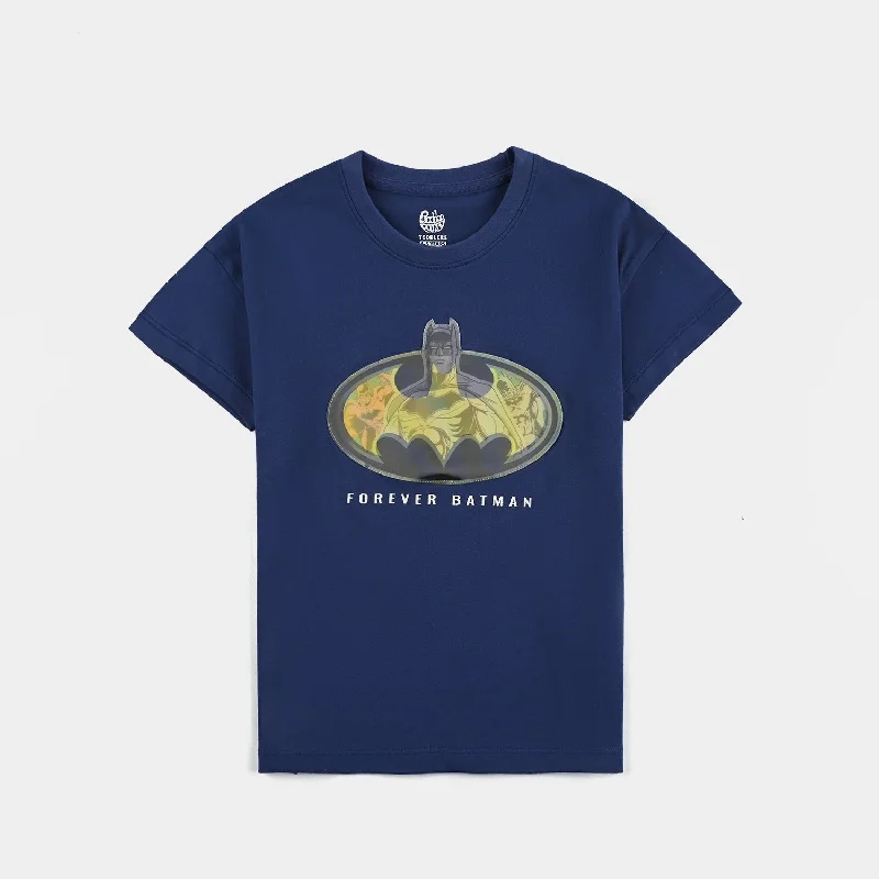 Men's Shirts with Embellished CollarsBoys Cotton Jersey T-Shirt H/S-Navy Blue