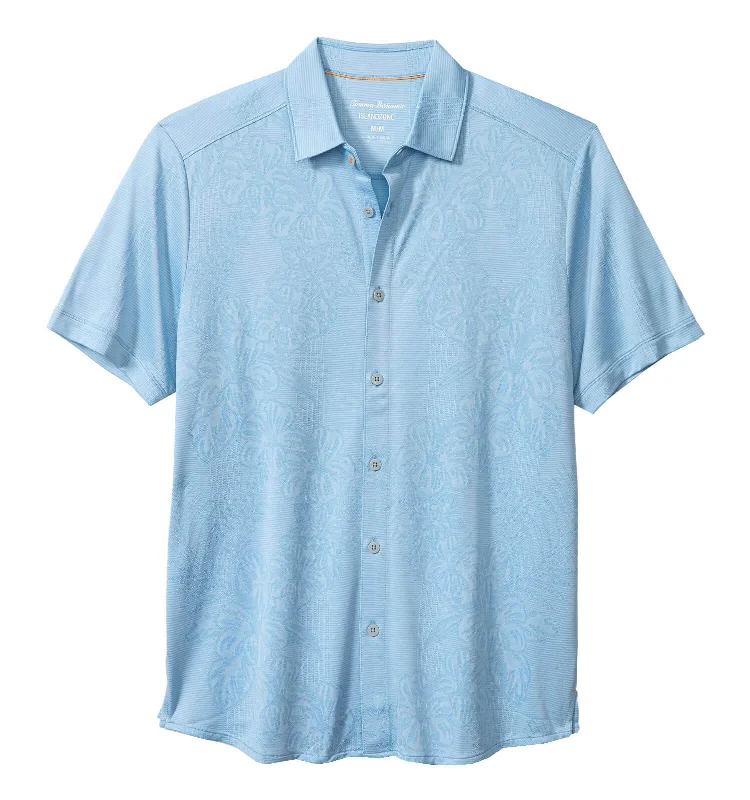 Men's Dressy Casual Shirts for Smart-Casual EventsTommy Bahama Palm Coast Cascade Vines Camp Shirt - Seabank Sky