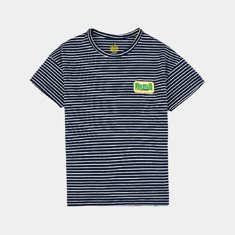 Men's Shirts with Moisture-Wicking FabricBoys Yarn Dyed T-Shirt H/S MINE CRAFT-NAVY