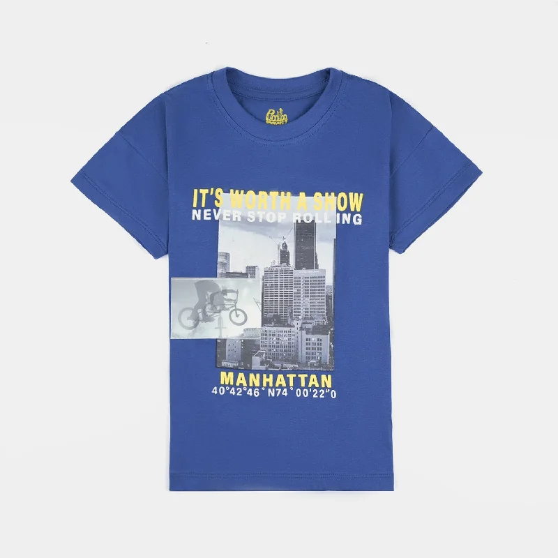 Men's Shirts with Pin CollarsBoys Cotton Jersey T-Shirt H/S Never Stop Rolling-Navy Blue Men's Shirts with Pin CollarsBoys Cotton Jersey T-Shirt H/S Never Stop Rolling-Navy Blue