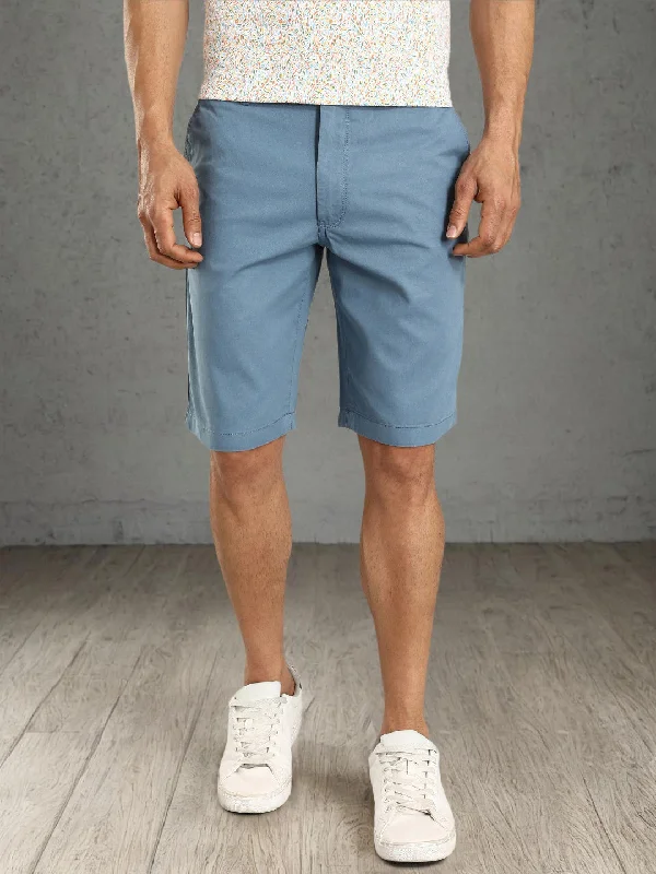 Men's Pants with Functional PocketsMen Solid Cotton Shorts