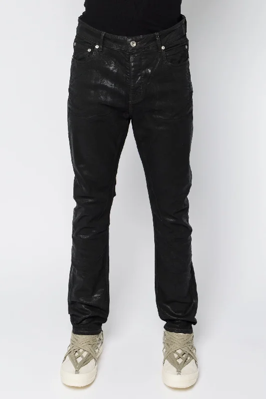 Men's Pants with Pleated FrontsRick Owens DRKSHDW Detroit Cut in Black Denim SS25