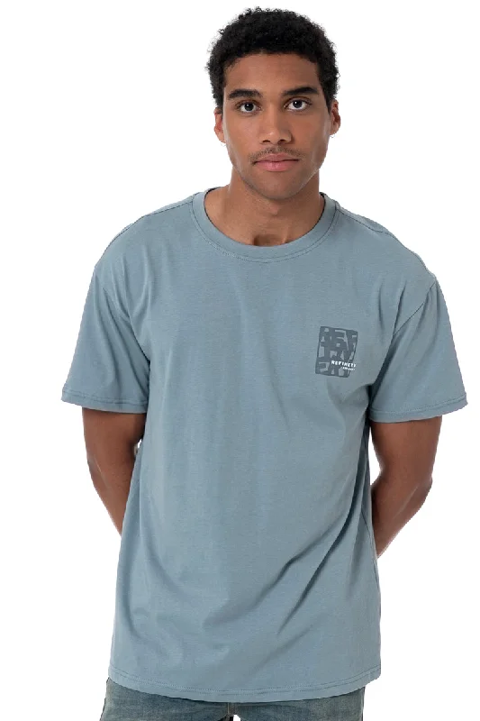 Men's Shirts with Convertible CollarsBranded T-Shirt _ 158104 _ Blue