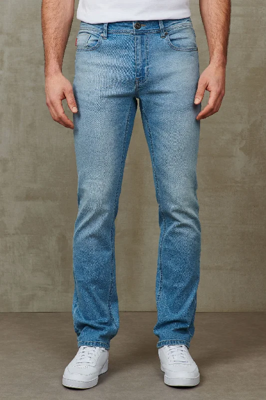 Men's Jeans with a Distressed LookJeans 5 poches, coupe régulière, 32'' - Homme