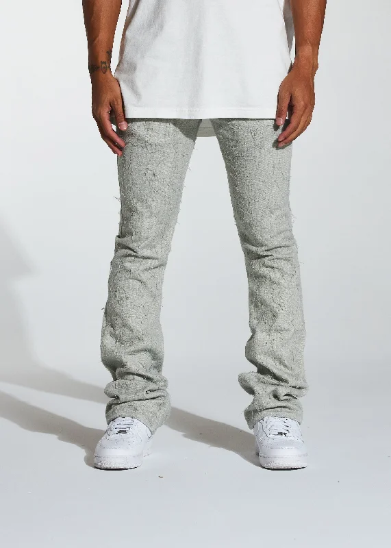 Light Wash Men's JeansArctic Stacked Flare Denim (Cream)