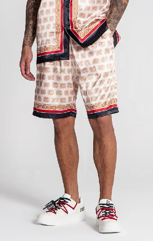 Men's Pants with Button-Down PocketsMulticolor Cubanito Shorts