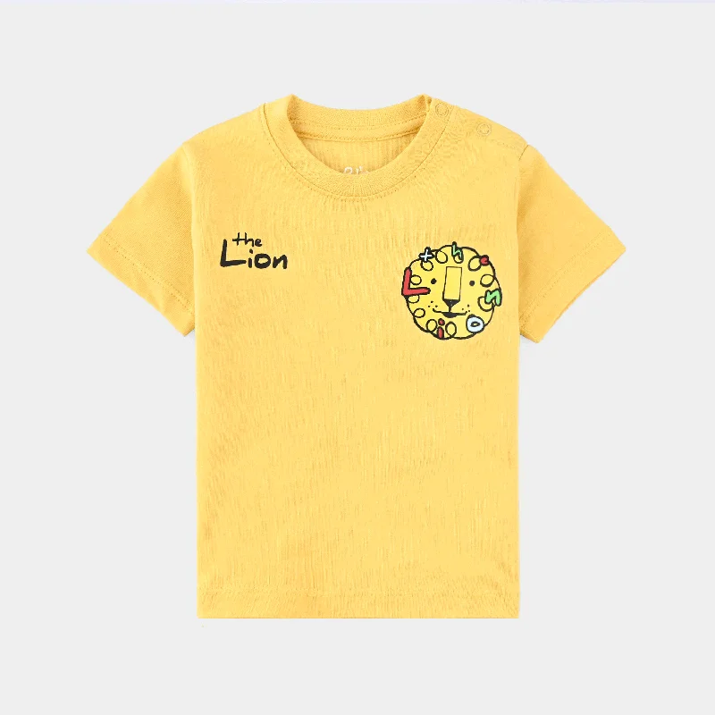Men's Three-Quarter Sleeved TopsInfant Boys Cotton Jersey T-Shirt Lion