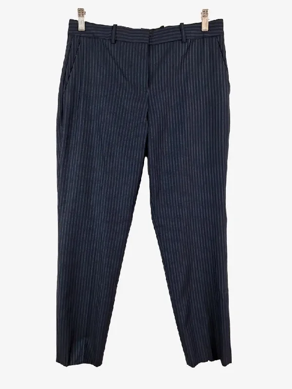 High-Waisted Bootcut Men's JeansTheory Navy Pinstripe Work Pants Size S