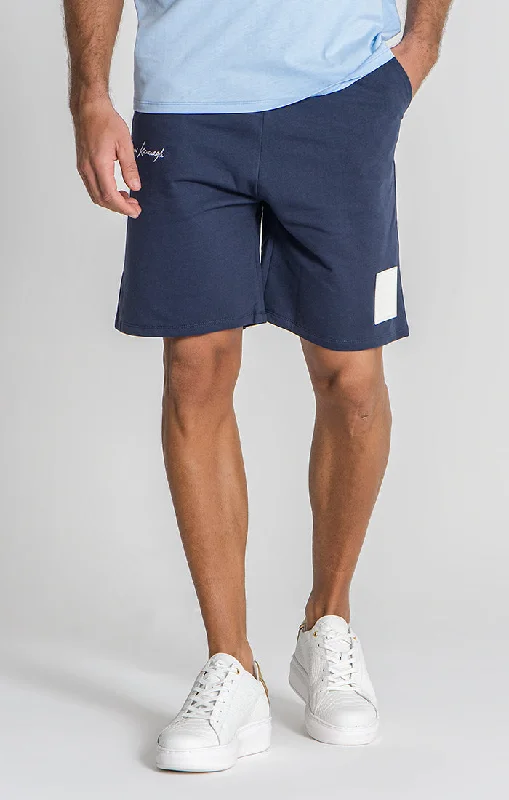 Men's Pants with Functional PocketsNavy Blue Candy Shorts