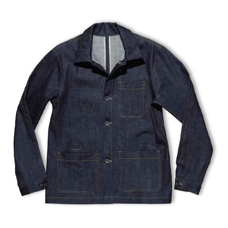 Men's Jeans with a Distressed LookPatch Pocket Chore Coat | OG Selvage Denim