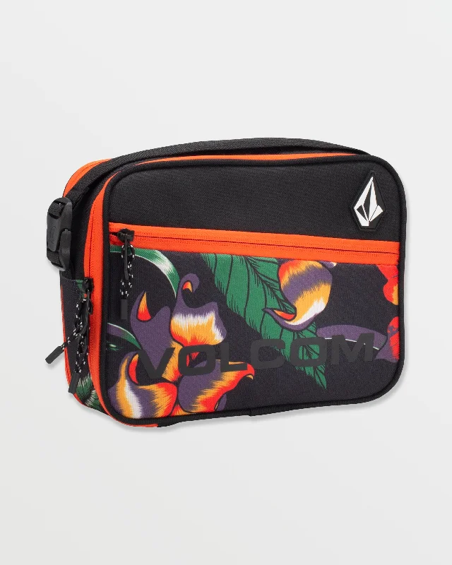 Affordable Designer Men's JeansLunch Bag - Black Floral Print