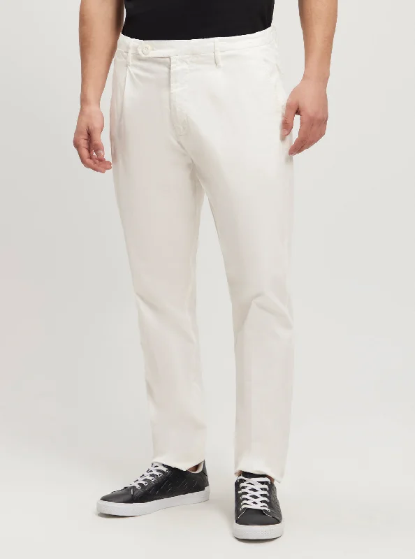 Men's Formal Trousers for BusinessWhite Noah Mid-Rise Chino Pants