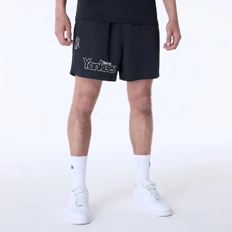 Men's Pants with Turn-Up CuffsNew York Yankees MLB Essentials Black Shorts