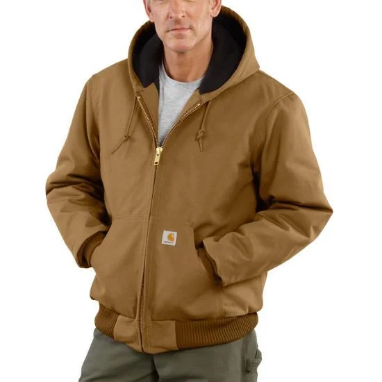 Men's Coats for Dressy OccasionsDuck Active Jacket - Quilted Flannel Lined - Carhartt Brown Men's Coats for Dressy OccasionsDuck Active Jacket - Quilted Flannel Lined - Carhartt Brown