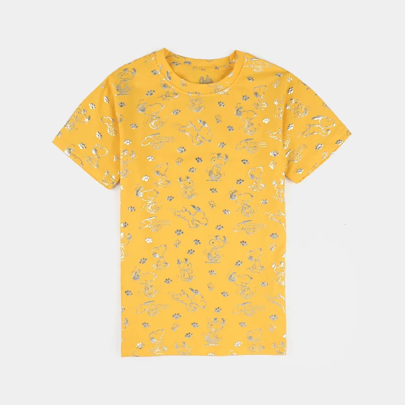 Breathable Men's Mesh TopsGirls Lycra Jersey T-Shirt H/S-Yellow