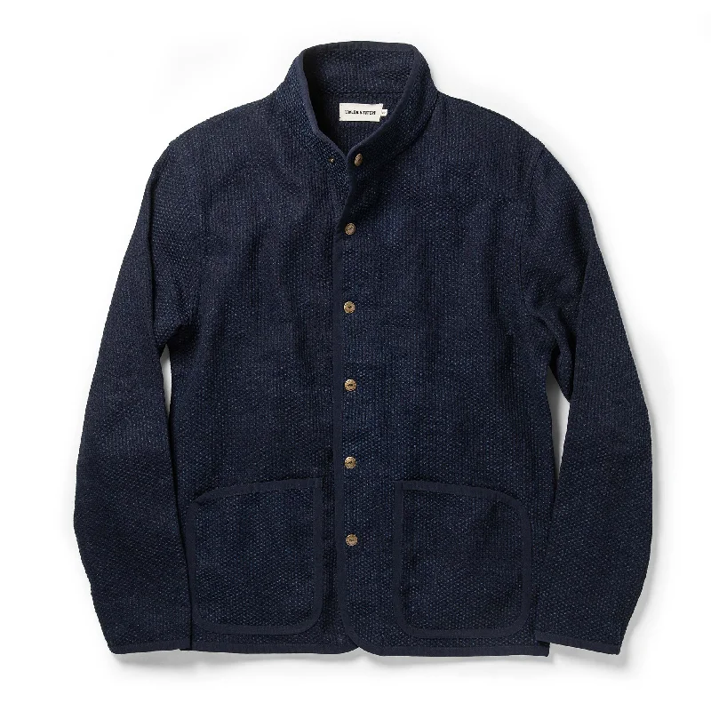 Men's Coats Made in the USAThe Port Jacket in Indigo Sashiko