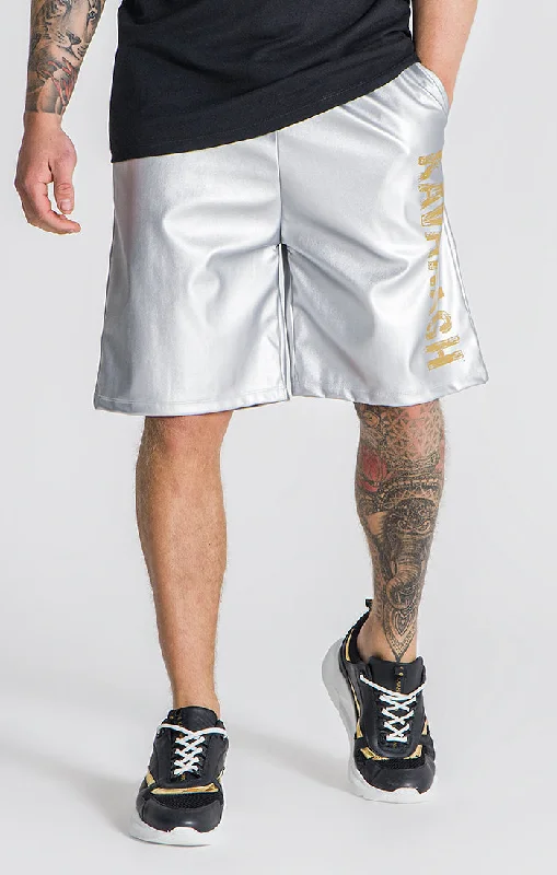 Men's Party Pants for a Fun Night OutSilver Reverse Shorts