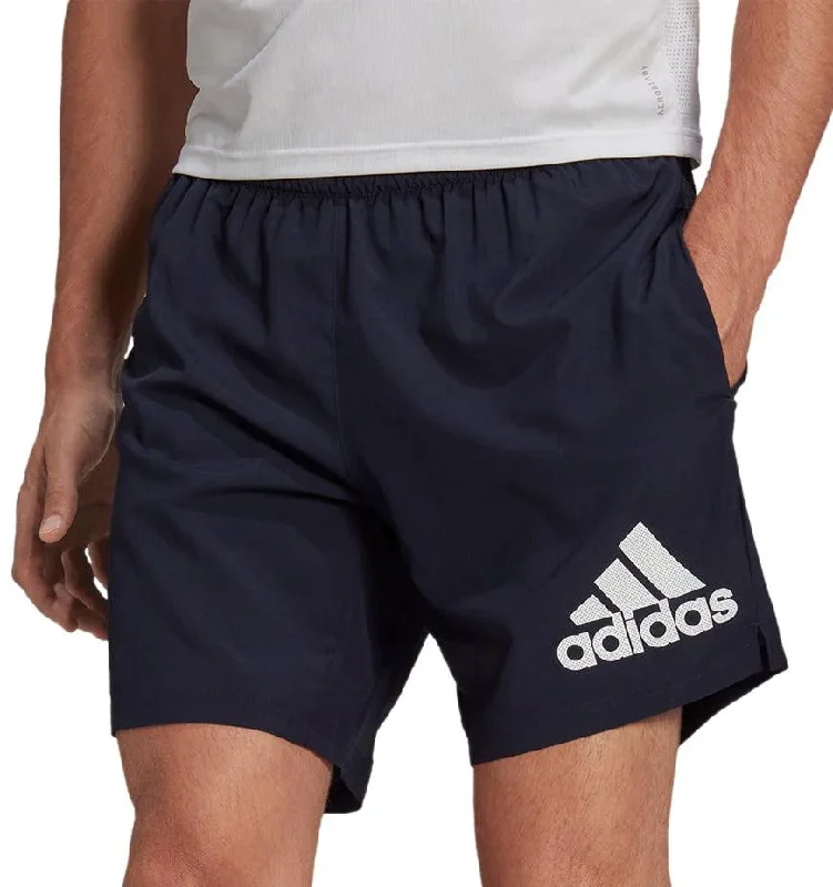 Men's Pants with Zippered Pocketsadidas Run It 7 Inch Mens Running Shorts - Blue