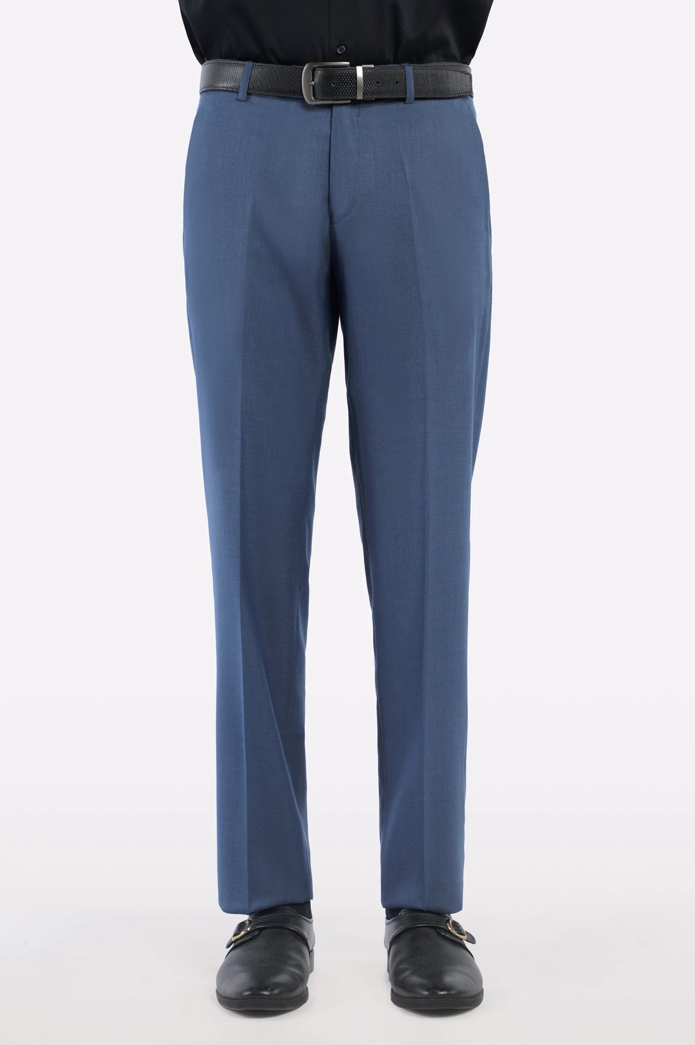 women's lace-up dressesBlue Smart Fit Formal Trouser