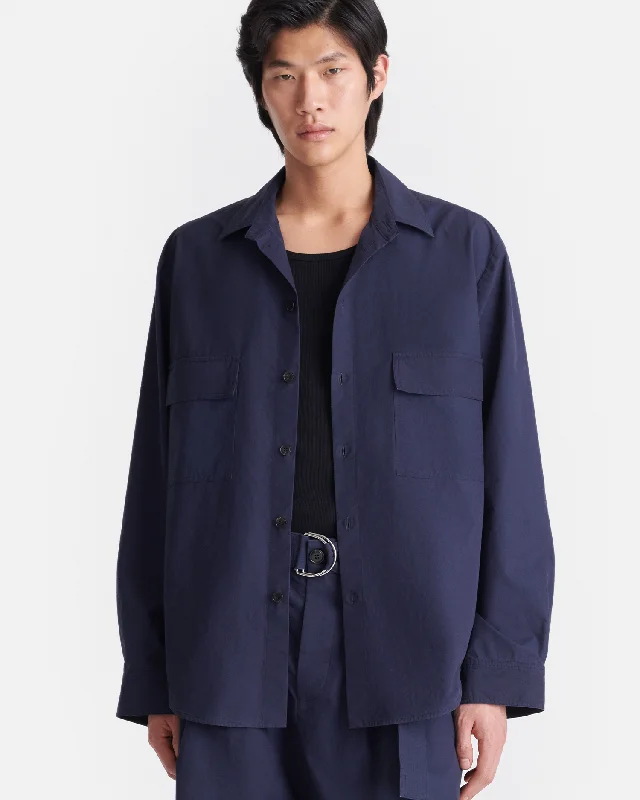 Men's Dressy Casual Shirts for Smart-Casual EventsJari - Long-Sleeve Shirt - Navy