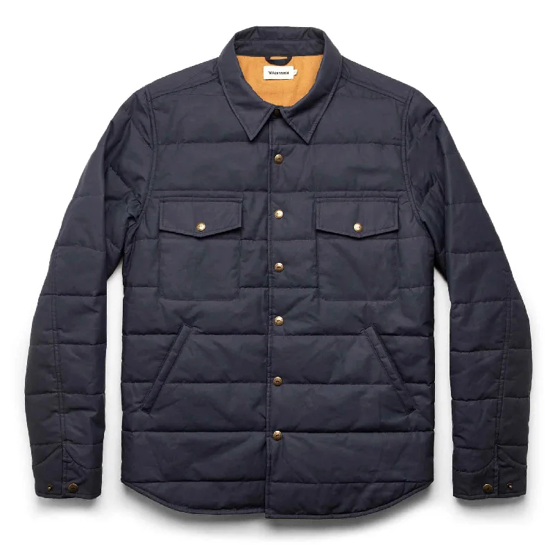 Trendy Men's Anorak JacketsThe Garrison Shirt Jacket in Navy Dry Wax