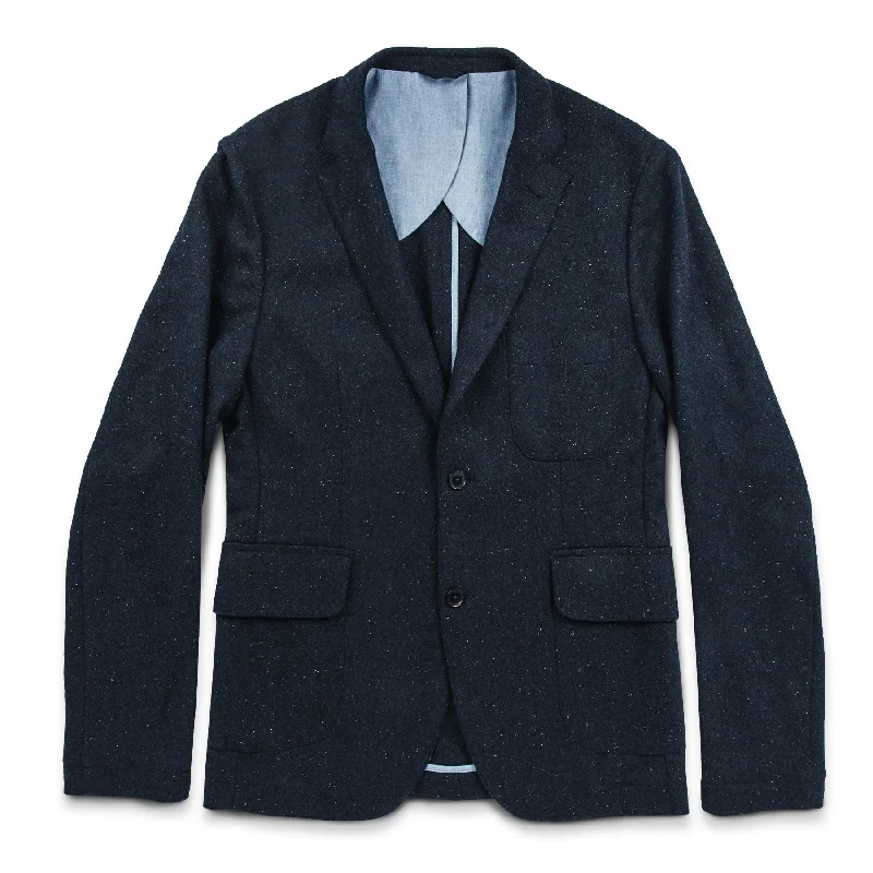 Versatile Men's Pea CoatsThe Telegraph Jacket in Navy Donegal