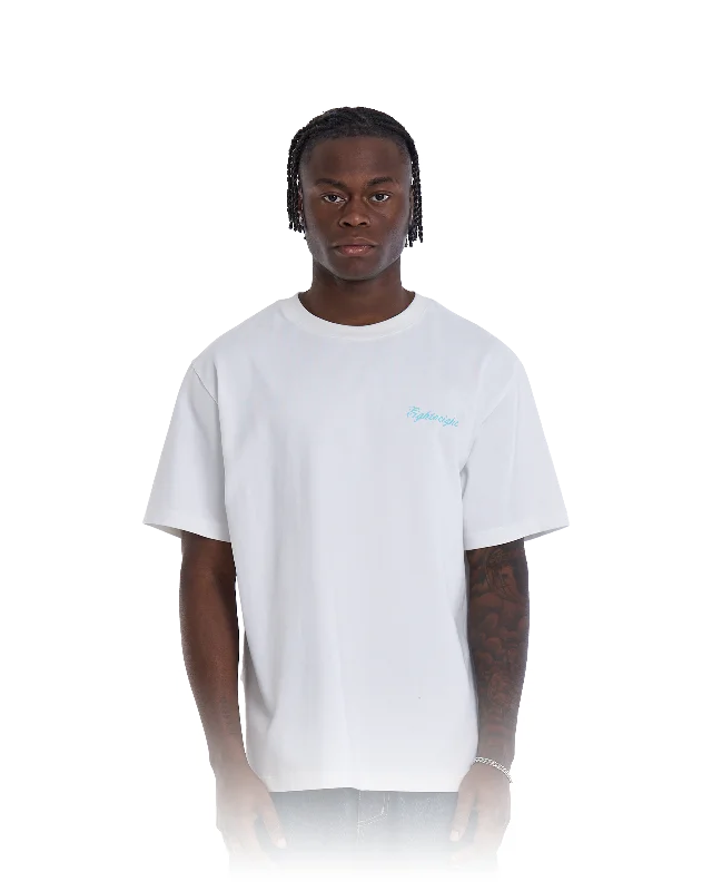 Men's Shirts with Pleated HemlinesEssentials T-Shirt White/Blue
