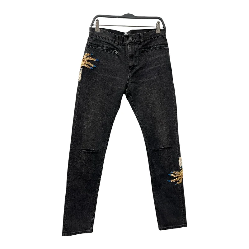 Best Selling Men's Jeans BrandsUNDERCOVER/Skinny Pants/3/Denim/GRY/All Over Print/A/W 23 HAND BEADED KNEE RIP Best Selling Men's Jeans BrandsUNDERCOVER/Skinny Pants/3/Denim/GRY/All Over Print/A/W 23 HAND BEADED KNEE RIP