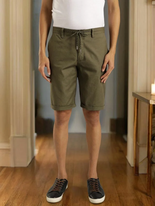 Men's Pants with Ripped and Distressed DetailsMen Solid Cotton Shorts